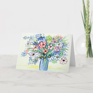 Cartes Pour Fêtes Annuelles Bouquet de fleurs