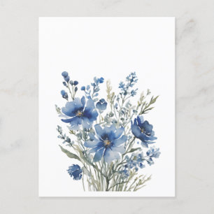 Cartes Pour Fêtes Annuelles Bouquet de fleurs Elégante aquarelle
