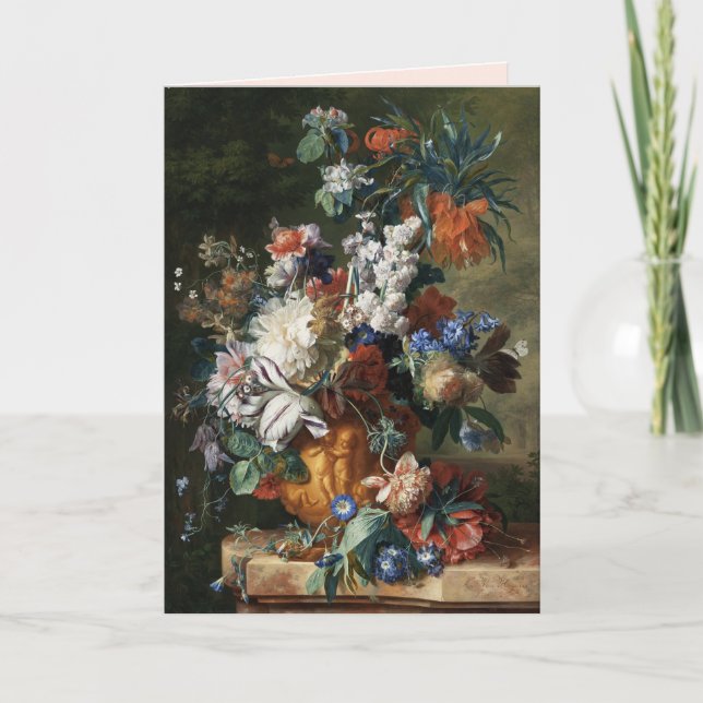 Cartes Pour Fêtes Annuelles BOUQUET DE FLEURS EN URN Saint-Valentin (Devant)