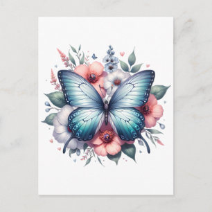 Cartes Pour Fêtes Annuelles Bouquet de fleurs papillon vibrant Art-96283
