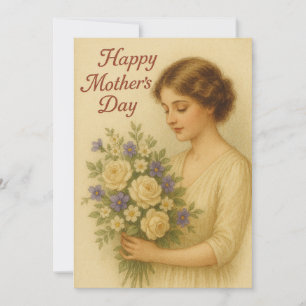 Cartes Pour Fêtes Annuelles Bouquet de la fête des mères gracieuses