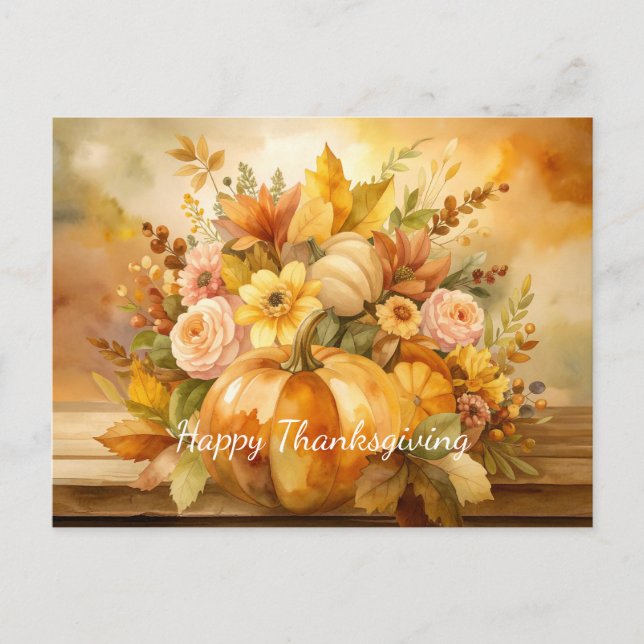 Cartes Pour Fêtes Annuelles Bouquet de récolte d'automne (Devant)