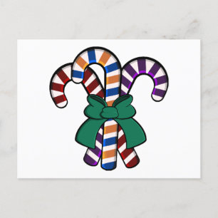 Cartes Pour Fêtes Annuelles Bouquet de sucres de canne - ruban vert