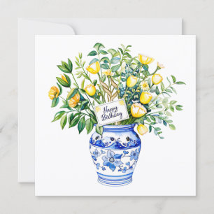 Cartes Pour Fêtes Annuelles Bouquet de tulipes jaunes. Anniversaire