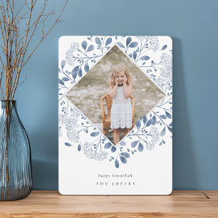 Cartes Pour Fêtes Annuelles Bouquet d'hiver Elégant aquarelle Hanoukka photo