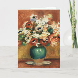 Cartes Pour Fêtes Annuelles Bouquet floral de Renoir Cottagecore Beaux-Arts