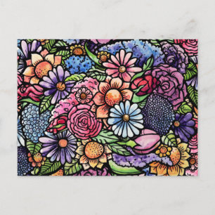 Cartes Pour Fêtes Annuelles Bouquet floral Fleur de printemps