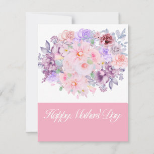 Cartes Pour Fêtes Annuelles Bouquet Floral Vibrant Aquarelle Personnalisé