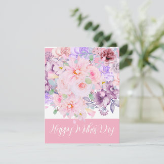 Cartes Pour Fêtes Annuelles Bouquet floral vibrant aquarelle personnalisé