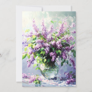 Cartes Pour Fêtes Annuelles Bouquet Lavande en fleurs Lilac