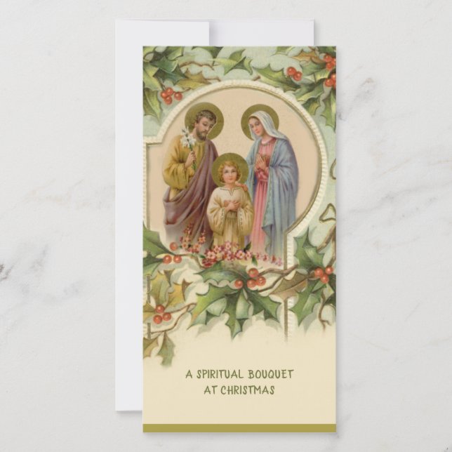 Cartes Pour Fêtes Annuelles Bouquet spirituel Prière catholique Religieux (Devant)
