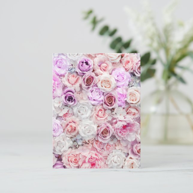 Cartes Pour Fêtes Annuelles Bouquets de Roses 2 (Debout devant)
