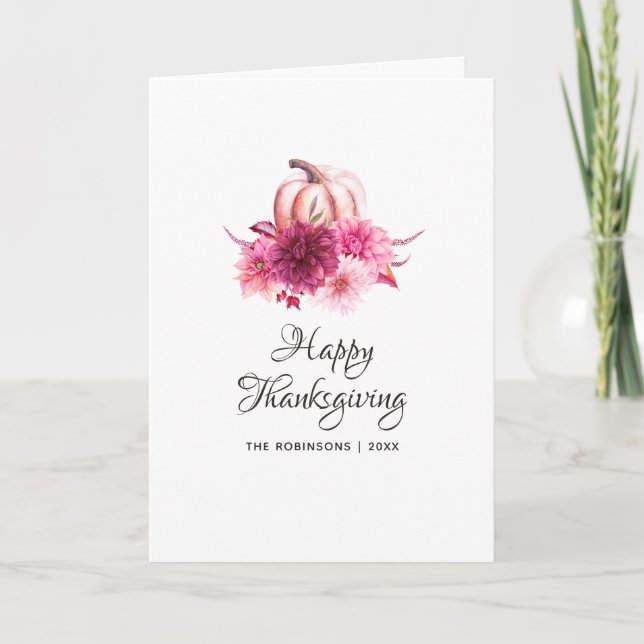 Cartes Pour Fêtes Annuelles Bourgogne et flush Thanksgiving Photo (Devant)