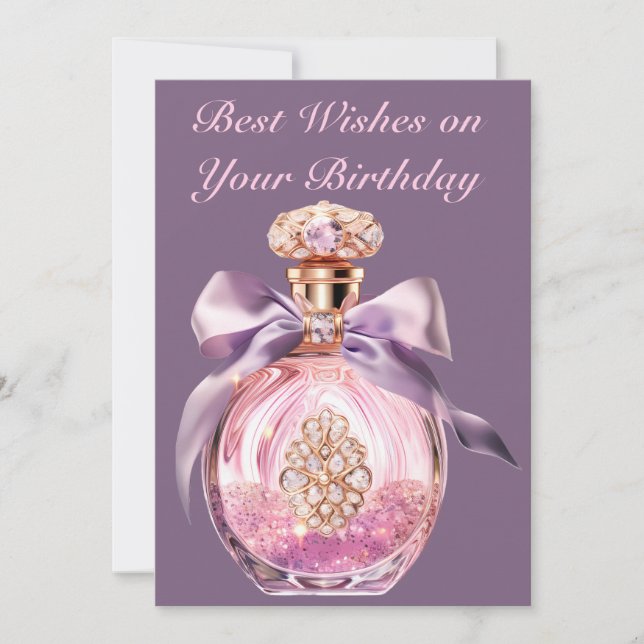 Cartes Pour Fêtes Annuelles Bouteille de parfum avec bijoux (Devant)