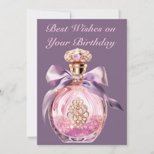 Cartes Pour Fêtes Annuelles Bouteille de parfum avec bijoux