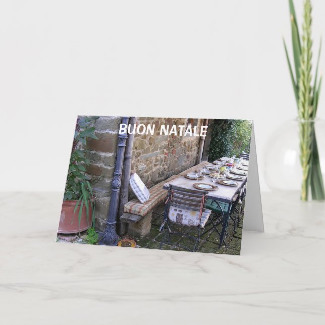 CARTES POUR FÊTES ANNUELLES BOUTON NATALE - NOËL ITALIEN (Devant)