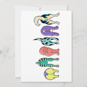 Cartes Pour Fêtes Annuelles Boutons de chien colorés