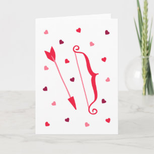 Cartes Pour Fêtes Annuelles Bow and Arrow Hearts Valentine's Day