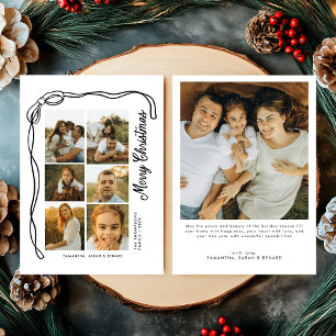 Cartes Pour Fêtes Annuelles Bow Joyeux Noël Famille 7 Photos