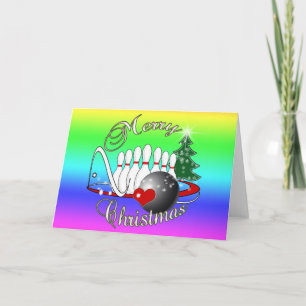 CARTES POUR FÊTES ANNUELLES BOWLER / BOWLING MERRY NOËL