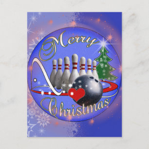 CARTES POUR FÊTES ANNUELLES BOWLER / BOWLING MERRY NOËL