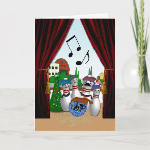 Cartes Pour Fêtes Annuelles Bowling Carol