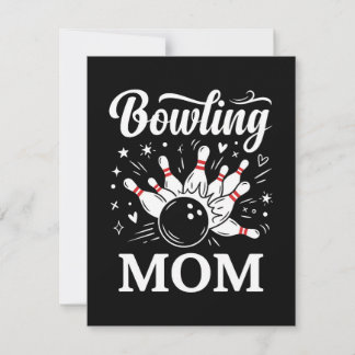 Cartes Pour Fêtes Annuelles Bowling Mom Heart Pins Funny League Mothers Day