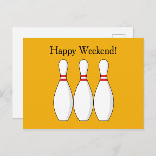 Cartes Pour Fêtes Annuelles Bowling Skittle Personnaliser