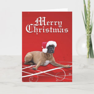 Cartes Pour Fêtes Annuelles Boxer Christmas Card