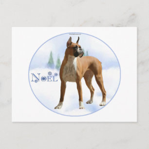 Cartes Pour Fêtes Annuelles Boxer Noel