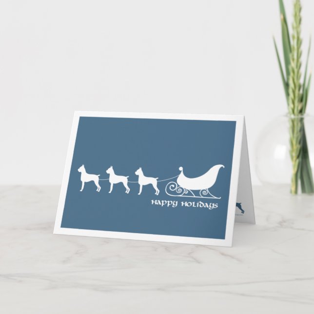 Cartes Pour Fêtes Annuelles Boxes tirant Père Noël (Devant)