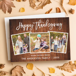 Cartes Pour Fêtes Annuelles Bracelet Bon thanksgiving bois 3 photo