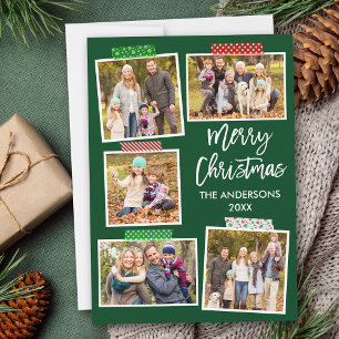 Cartes Pour Fêtes Annuelles Bracelet Script Joyeux canot de Noël Bande verte