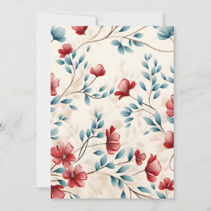 Cartes Pour Fêtes Annuelles Branche florale botanique élégante