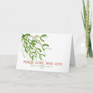 Cartes Pour Fêtes Annuelles Branches de baies de Noël à l'aquarelle Verdure