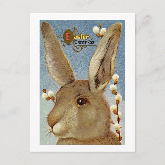 Cartes Pour Fêtes Annuelles Branches de lapin et de saule (Devant)