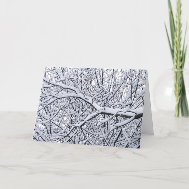 Cartes Pour Fêtes Annuelles Branches de neige (Devant)