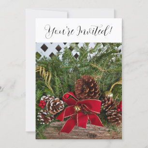 Cartes Pour Fêtes Annuelles Branches de pin Evergreen pour la fête de Noël