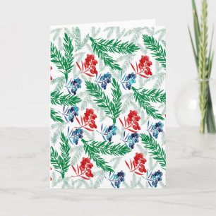 Cartes Pour Fêtes Annuelles Branches de sapin avec baies