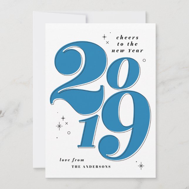 Cartes Pour Fêtes Annuelles Bravo à la nouvelle année audacieuse 2019 (Devant)