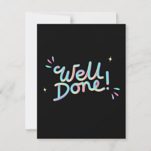 Cartes Pour Fêtes Annuelles Bravo Rainbow Encouragement 3D