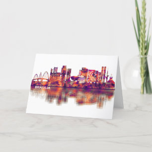 Cartes Pour Fêtes Annuelles Brazil Skyline