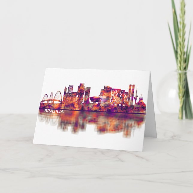 Cartes Pour Fêtes Annuelles Brazil Skyline (Devant)