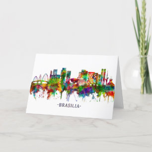 Cartes Pour Fêtes Annuelles Brazil Skyline
