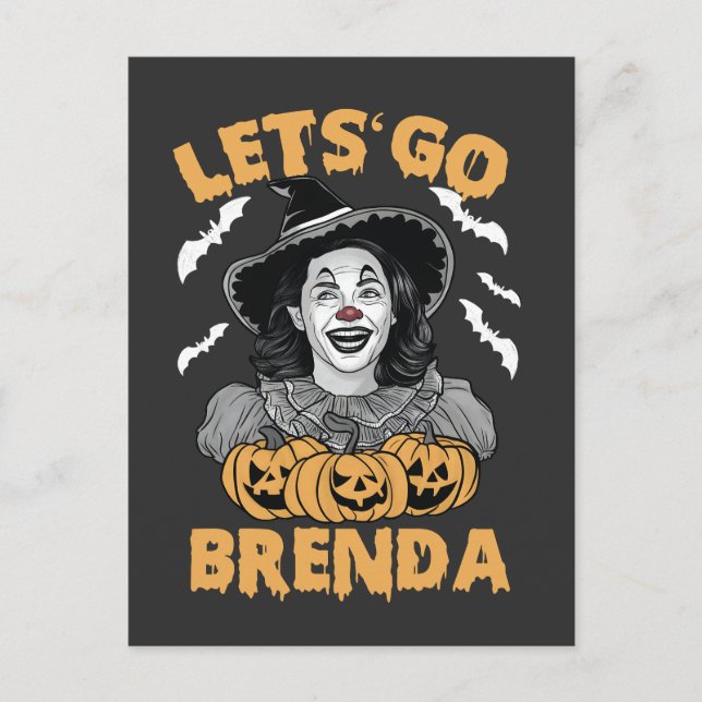 Cartes Pour Fêtes Annuelles Brenda Éffrayant Halloween Kamala Harris (Devant)