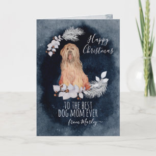 Cartes Pour Fêtes Annuelles Briard customisé Shaggy Chien Maman Noël