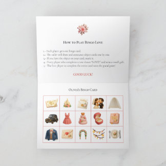 Cartes Pour Fêtes Annuelles Bridal Shower Bingo Game Board17. Fun Party