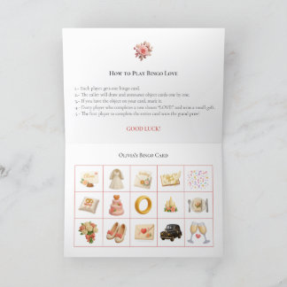 Cartes Pour Fêtes Annuelles Bridal Shower Bingo Game Board3. Fun Party