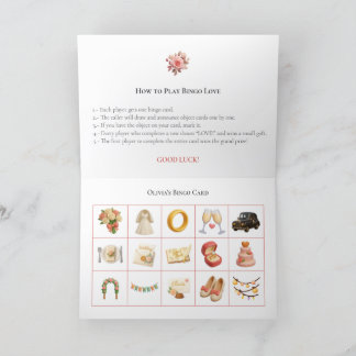 Cartes Pour Fêtes Annuelles Bridal Shower Bingo Game Board4. Fun Party