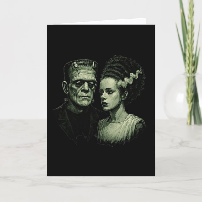 Cartes Pour Fêtes Annuelles Bride Of Frankenstein Folded Card (Devant)
